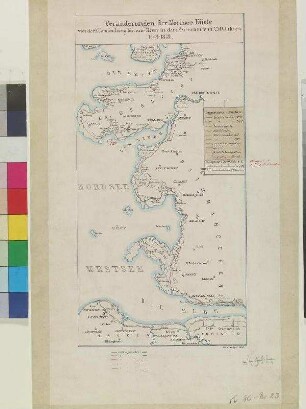 Veränderungen der Nordsee-Küste von der Elbmündung bis zur Hever in dem Zeitraum von 230 Jahren (1648 - 1878).