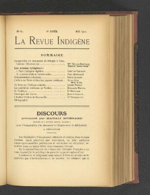 No. 61, 6e Année, Mai 1911.