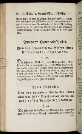 Zweyter Hauptabschnitt.