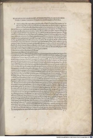 Historiae Romanae decades : mit den Periochae. Mit Widmungsbrief an Papst Paulus II. und Marcus Barbus, Kardinal von San Marco in Venedig, von Johannes Andreas de Buxis und Widmungsbrief an Bartholomaeus Chalcus von Alexander Minutianus. [1-3]