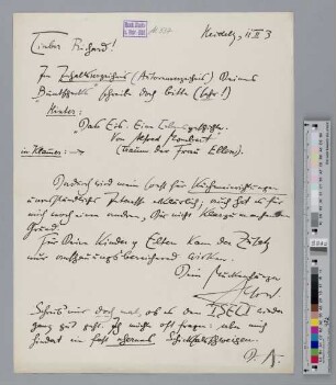 Brief an Richard Dehmel