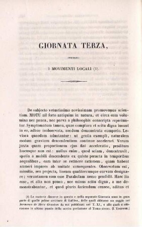 Giornata Terza, Intorno I Movimenti Locali (I).