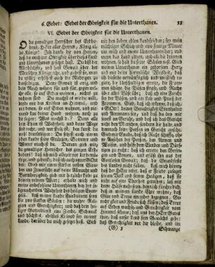 VI. Gebet der Obrigkeit für die Unterthanen. - Nach dem zehenden Gebot.