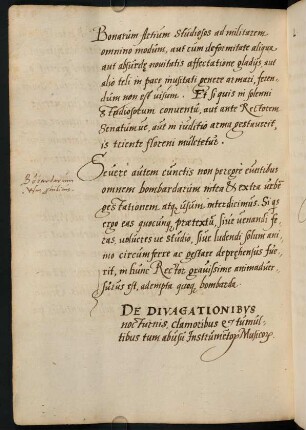 De divagationibus nocturnis, clamoribus et tumultibus tum abusu Instrumentor[um] Musicor[um].
