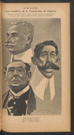 Los hombres de la Exposición de Higiene - [Caricatura] : De mi guignol