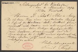 Brief an B. Schott's Söhne : 04.11.1892