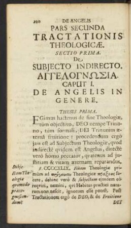 Pars Secunda Tractationis Theologicae.