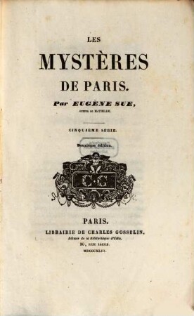 Les mystères de Paris. 5