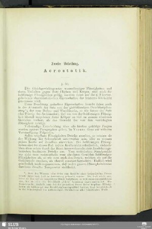 Zweite Abtheilung. Aërostatik.