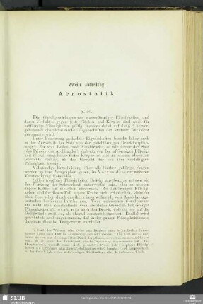 Zweite Abtheilung. Aërostatik.