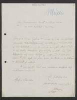 Brief von Johann Müller an Friedrich Wilhelm Schmid