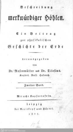 2: Beschreibung merkwürdiger Höhlen