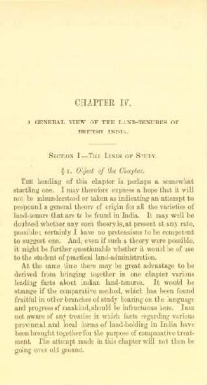Chapter IV. A general view of the land-tenures of British India