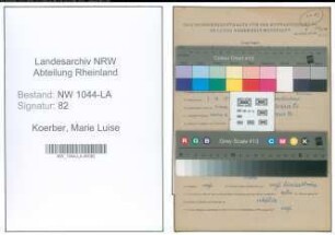 Entnazifizierung Marie Luise Koerber , geb. 07.12.1914 ()