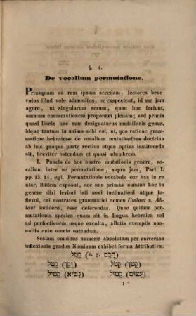 Symbolarum ad doctrinam de linguae hebraicae vocalium mutationibus Particula altera : (pro loco)