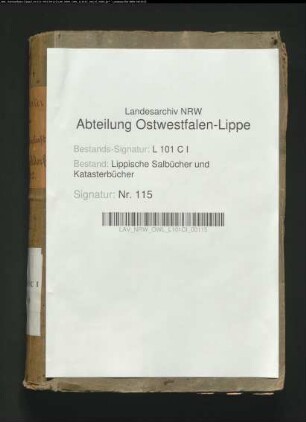 Salbuch der Bauerschaft Augustdorf von 1822