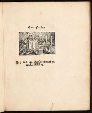 Holzschnitt: Sanct Paulus.