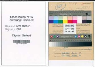 Entnazifizierung Gertrud Dignas , geb. 26.04.1892 (Geschaeftsinhaberin)