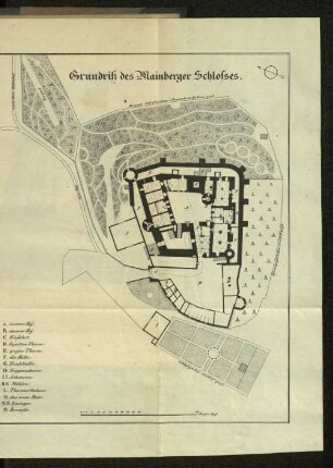 Grundriß des Mainberger Schlosses.