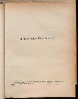 Ritter und Edelleute.