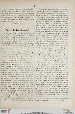 Wo lag der Schreckenstein?