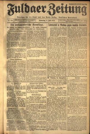 Ausgabe vom Samstag, den 04. Juli 1925.