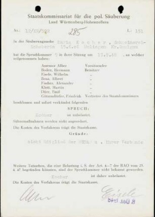 Kocher, Maria