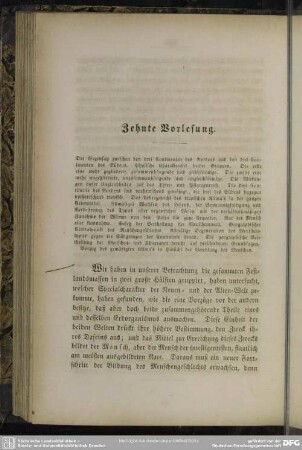 Zehnte Vorlesung