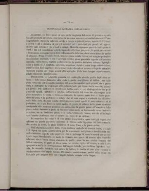 Drescrizione zoologica dell' animale.