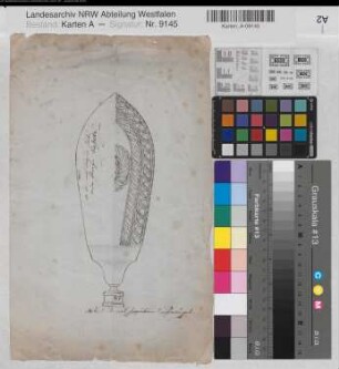 Tafeldekorationen Griff (1792) 1 : 1 33 x 21 Zeichnung Landsberg-Velen Nr. 742