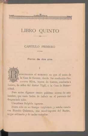 Capítulo primero - Fieras de dos pies