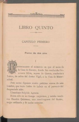 Capítulo primero - Fieras de dos pies