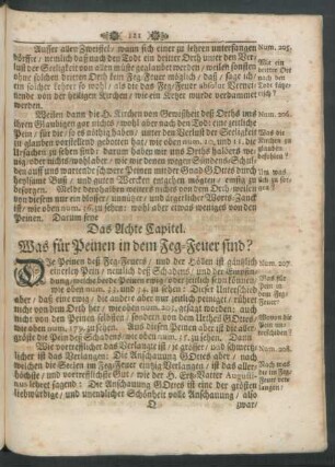 Das Achte Capitel. Was für Peinen in dem Feg-Feuer sind?