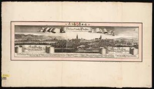 Ansicht von Dresden von Westen, Kupferstich, 1679 : Weck, Anton : Prospect umb Dresden (Ansicht von Dresden von Westen). 1679, 78,5 x 19,8 cm (Kupferstich) (aus Ant. Wecks Beschreibung von Dresden)