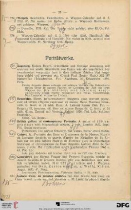 Porträtwerke (Nr. 576-598)