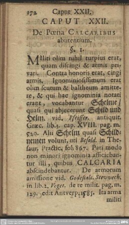Caput XXII. De Poena Calcaribus abutentium