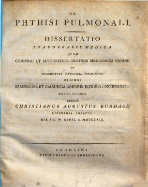 De phthisi pulmonali : Diss. inaug. med.