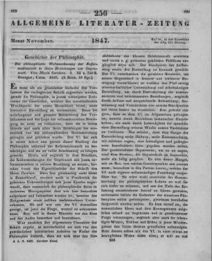 Carriere, M.: Die philosophische Weltanschauung der Reformationszeit in ihren Beziehungen zur Gegenwart. Stuttgart, Tübingen: Cotta 1847