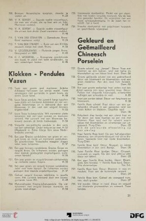 Klokken – Pendules Vazen (Nr. 715-726)