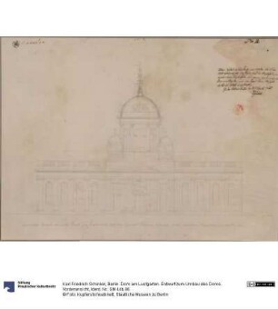Berlin. Dom am Lustgarten. Entwurf zum Umbau des Doms. Vorderansicht