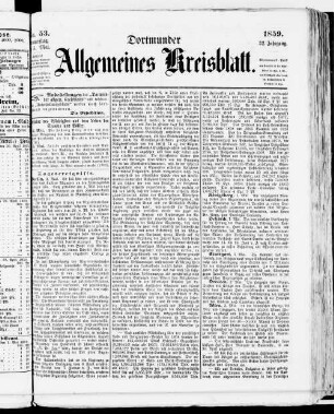 Dortmunder allgemeines Kreisblatt. 1857-1859