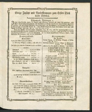 Einige Zusaetze und Verbesserungen zum Ersten Theil [...]