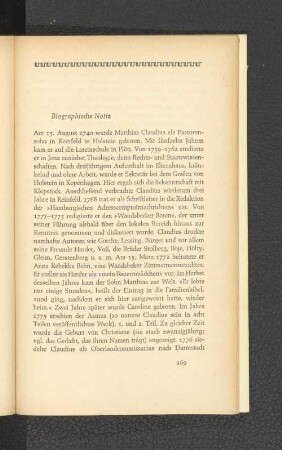 Biographische Notiz