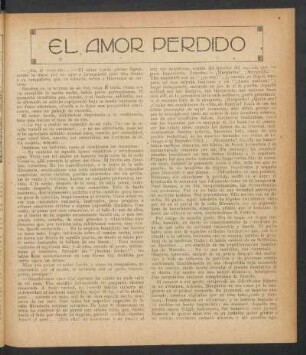 El amor perdido
