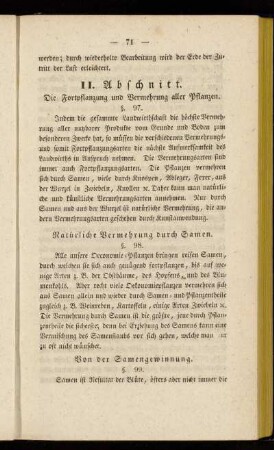 II. Abschnitt. Die Fortpflanzung und Vermehrung aller Pflanzen.