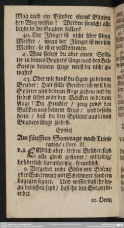 Am fünfften Sonntage nach Trinitatis