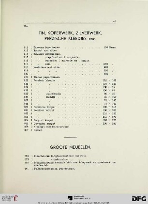 Groote meubelen (Nr. 838-841)