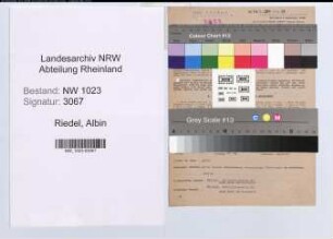Entnazifizierung Albin Riedel , geb. 29.05.1895 (Arbeiter)