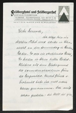 Brief von Hermann Haussmann an Gerhart Hauptmann und Margarete Hauptmann