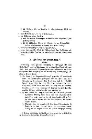 Zur Frage der Lehrerbildung